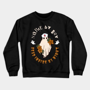 Nurse Halloween - Dead Inside Funny Ghost Crewneck Sweatshirt